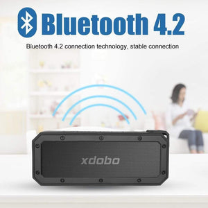 Planet Gates 40W Portable Wireless Speaker Bluetooth Soundbar Subwoofer With Deep Bass TWS Type-C IPX7 Waterproof 15 Hours  BT4.2 (Black)