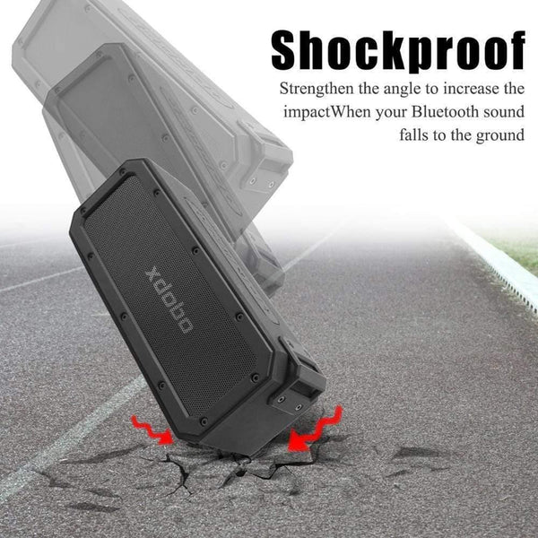 Planet Gates 40W Portable Wireless Speaker Bluetooth Soundbar Subwoofer With Deep Bass TWS Type-C IPX7 Waterproof 15 Hours  BT4.2 (Black)