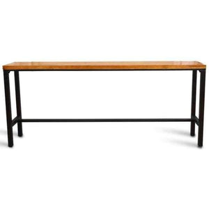 Planet Gates 40Wx100Lx105H cm Retro leisure cafes against the wall bar table Home high bar table long solid wood metal bar table