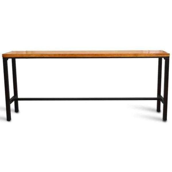 Planet Gates 40Wx260Lx105H cm Retro leisure cafes against the wall bar table Home high bar table long solid wood metal bar table
