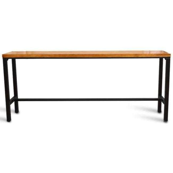 Planet Gates 40Wx300Lx105H cm Retro leisure cafes against the wall bar table Home high bar table long solid wood metal bar table
