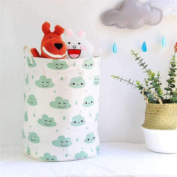 Planet Gates 40x50cm New Nordic Laundry Basket Cloud Print Pink Basket for Toys Underwear Organizer Box Home Storage & Organization