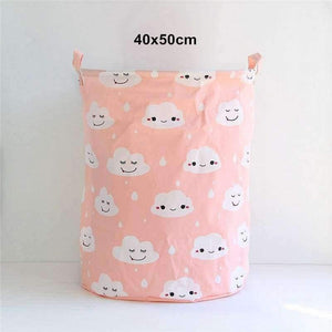 Planet Gates 40x50cm New Nordic Laundry Basket Cloud Print Pink Basket for Toys Underwear Organizer Box Home Storage & Organization