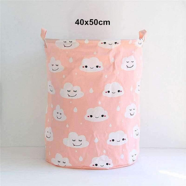 Planet Gates 40x50cm New Nordic Laundry Basket Cloud Print Pink Basket for Toys Underwear Organizer Box Home Storage & Organization