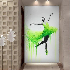 HD Printed 1 Piece Elegant Dancing Ballerina Oil Painting Abstract Ballet Girl Wall Painting Multi Choices Large Canvas
