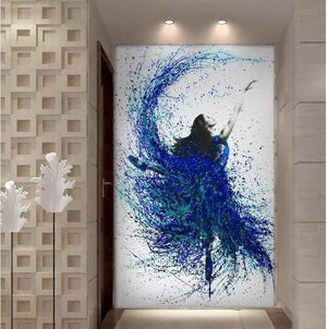 HD Printed 1 Piece Elegant Dancing Ballerina Oil Painting Abstract Ballet Girl Wall Painting Multi Choices Large Canvas