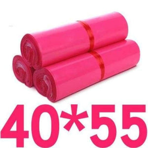 Mail Packaging Poly Mailer Package Shipping Plastic Mailing Bag By Envelope Pink Courier Wholesale Bulk Self-Adhesive Supplies - 40X55Cm