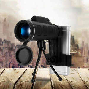 Planet Gates 40X60 BAK4 Monocular Telescope HD Mini Monocular Outdoor Hunting Camping Scopes With Compass Phone Clip Tripod