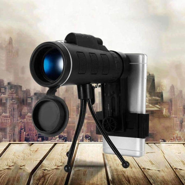Planet Gates 40X60 BAK4 Monocular Telescope HD Mini Monocular Outdoor Hunting Camping Scopes With Compass Phone Clip Tripod