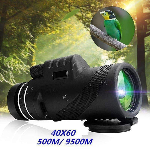 Planet Gates 40X60 Day & Night Vision Dual-Focus HD Optics Zoom Monocular Telescope Waterproof Super Clear for Outdoor Hunting