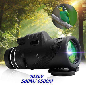 Planet Gates 40X60 Day & Night Vision Dual-Focus HD Optics Zoom Monocular Telescope Waterproof Super Clear for Outdoor Hunting