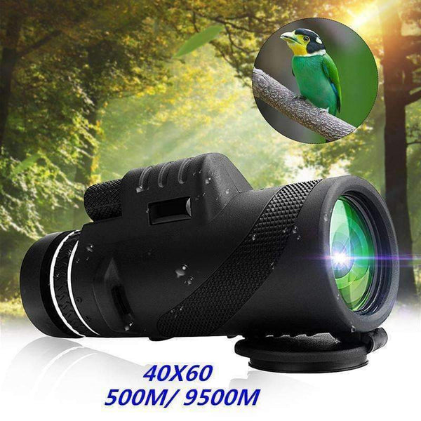 Planet Gates 40X60 Day & Night Vision Dual-Focus HD Optics Zoom Monocular Telescope Waterproof Super Clear for Outdoor Hunting
