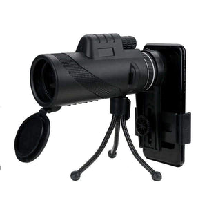 Planet Gates 40X60 Optical Lens Day & Night Vision HD Zoom Monocular Telescope with Phone Clip Tripod for Outdoor Hunting Fishing
