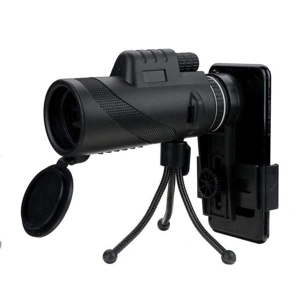 Planet Gates 40X60 Optical Lens Day & Night Vision HD Zoom Monocular Telescope with Phone Clip Tripod for Outdoor Hunting Fishing