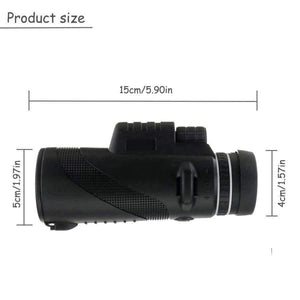 Planet Gates 40X60 Optical Lens Day & Night Vision HD Zoom Monocular Telescope with Phone Clip Tripod for Outdoor Hunting Fishing