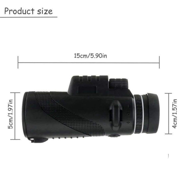 Planet Gates 40X60 Optical Lens Day & Night Vision HD Zoom Monocular Telescope with Phone Clip Tripod for Outdoor Hunting Fishing