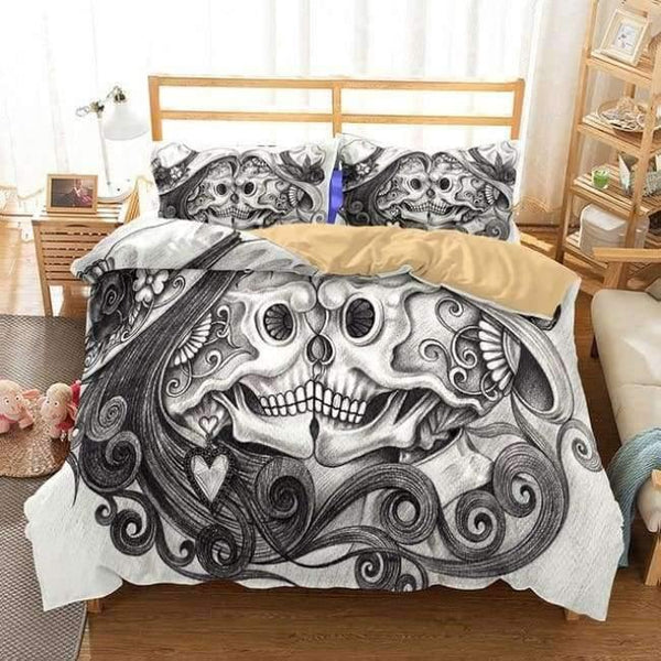 Planet Gates 41 / AU queen / China 3D Bedding Set skull Print Duvet cover set lifelike bedclothes with pillowcase bed set home Textiles #2-01