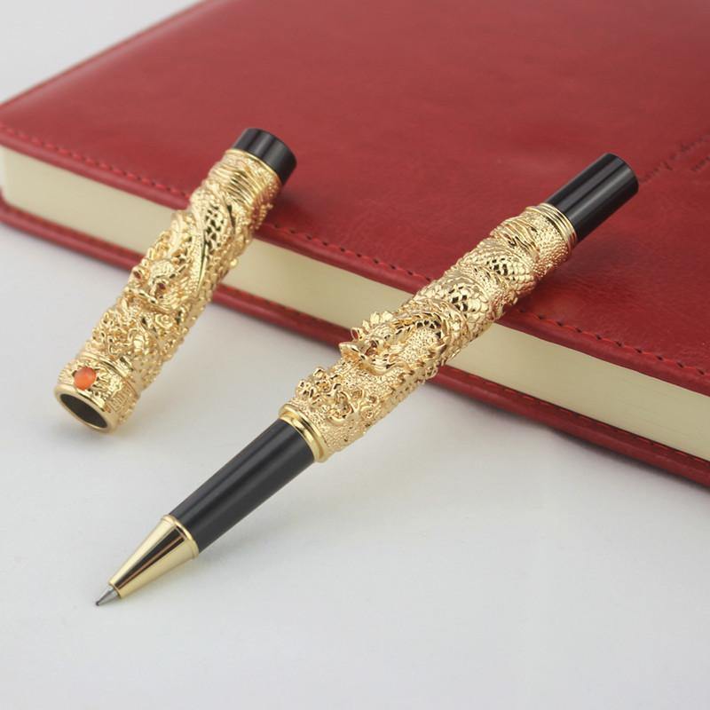 Planet Gates A 41 COPPER ROLLER BALL PEN WITH DRAGON EMBOSSMENT CRYSTAL FREE SHIPPING