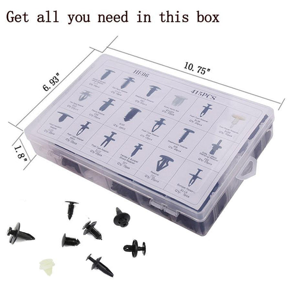 Planet Gates 415 pcs Car Bumper Hood Fender Splash Guard Retainer Clips for Toyota Honda for Ford BMW Auto Accessories