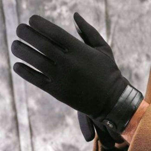 Planet Gates 418black / One Size 2017 Winter Spring gloves Fashion cloth Gloves Big stretch cotton Men wrist plush Gloves comfortble Men touch screen Mittens