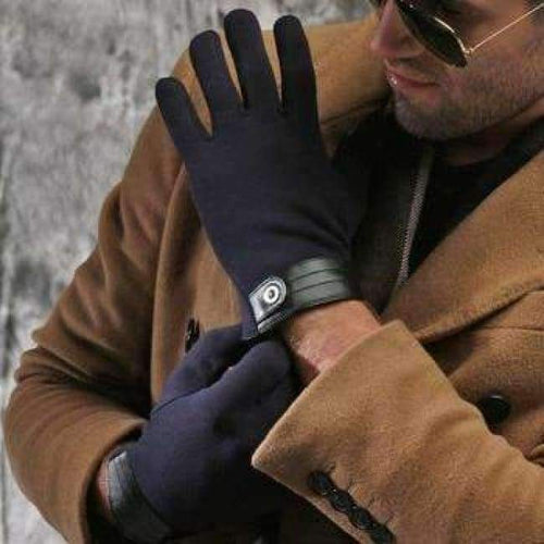 Planet Gates 418blue / One Size 2017 Winter Spring gloves Fashion cloth Gloves Big stretch cotton Men wrist plush Gloves comfortble Men touch screen Mittens