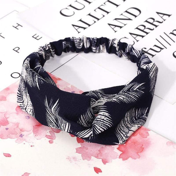 Fashion Floral Print Knot Women Headband Vintage Hairband Girls Headwear Leopard Headband  Hair Accessories