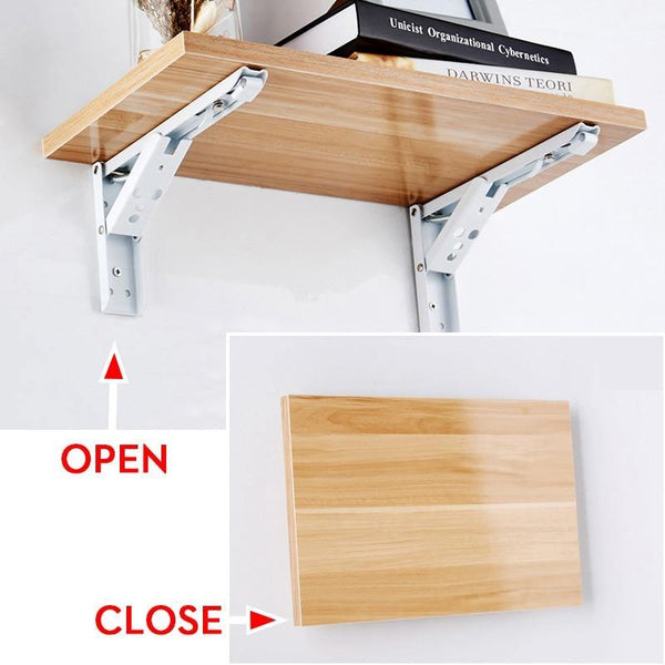 Planet Gates 4201 Folding Triangle Bracket Wall Mounted Bench Table Shelf Support Hidden Table Support Kitchen Storage Furniture Hardware