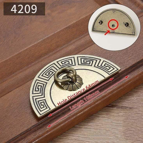 KAK Vintage Antique Bronze Cabinet Handles Chinese Style Furniture Handle Drawer Knobs Wardrobe Door Pulls Furniture Hardware