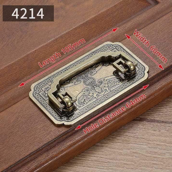 Planet Gates 4214 KAK Vintage Antique Bronze Cabinet Handles Chinese Style Furniture Handle Drawer Knobs Wardrobe Door Pulls Furniture Hardware