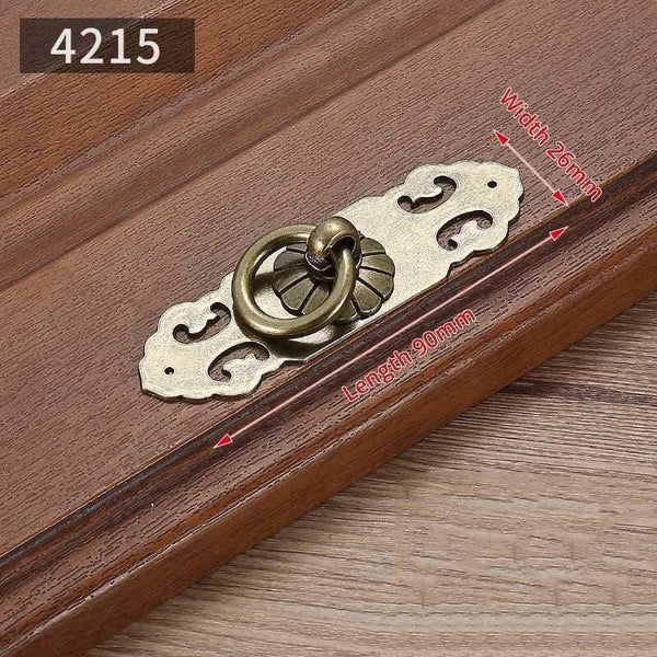 KAK Vintage Antique Bronze Cabinet Handles Chinese Style Furniture Handle Drawer Knobs Wardrobe Door Pulls Furniture Hardware