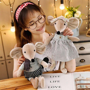 42CM Cute Ballet Mouse Plush Toys Lovely Dressing Cloth Animal Mouse Dolls Stuffed Soft Baby Toys Birthday Christmas Gifts