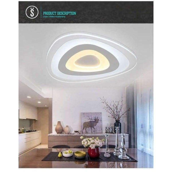 Planet Gates 42X42CM 50W / Inner Warm Out Cool Heart - shaped acrylic LED ceiling  light home living room bedroom study restaurant lights office commercial ceiling lamps