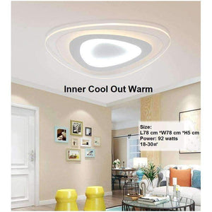 Planet Gates 42X42CM 50W / Inner Warm Out Cool Heart - shaped acrylic LED ceiling  light home living room bedroom study restaurant lights office commercial ceiling lamps