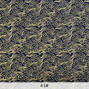 Planet Gates 43 / 45X45cm  small piece Navy Cotton Fabric By Half Yards Japanese Sewing Fabric For DIY Kimono Handicraft Materials For Children TJ1023