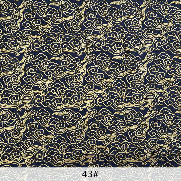 Planet Gates 43 / 45X45cm  small piece Navy Cotton Fabric By Half Yards Japanese Sewing Fabric For DIY Kimono Handicraft Materials For Children TJ1023