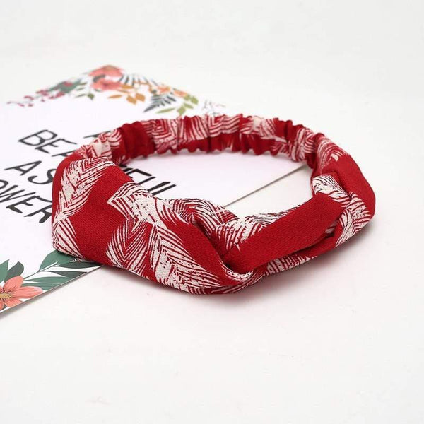 Fashion Floral Print Knot Women Headband Vintage Hairband Girls Headwear Leopard Headband  Hair Accessories