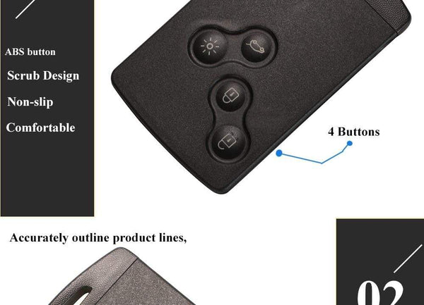 Planet Gates 433MHz 4A PCF7953 Chip Car Key Card For Renault Clio IV Captur Passive Keyless Go Entry Remote Smart HandsFree System