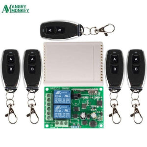 Planet Gates 433Mhz Universal Wireless Remote Control Switch AC 250V 110V 220V 2CH Relay Receiver Module And 5pcs RF 433 Mhz Remote Controls