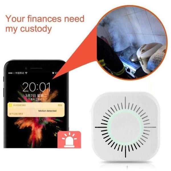 Planet Gates 433MHz Wireless Smoke Detector Fire Protection Portable smoke detector wifi Home Safe Security smoke alarm Sensor White