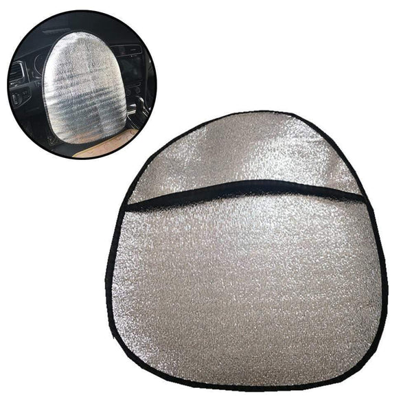 Planet Gates 44*50cm Double Thick Foil Anti Heat Sun-proof Parasol Shield Steering Wheel Cover Mat Heat-Resistant for Auto Car High Quality