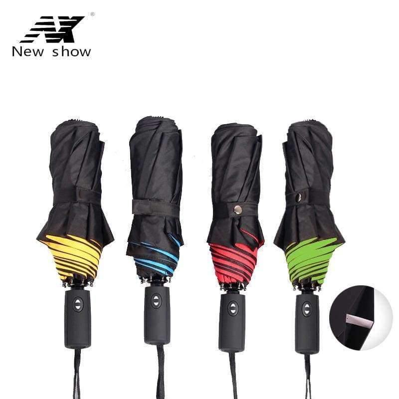 Planet Gates 4427light red / China New double layer three folding umbrella Anti-UV automatic umbrella rain women windproof sun women umbrella corporation