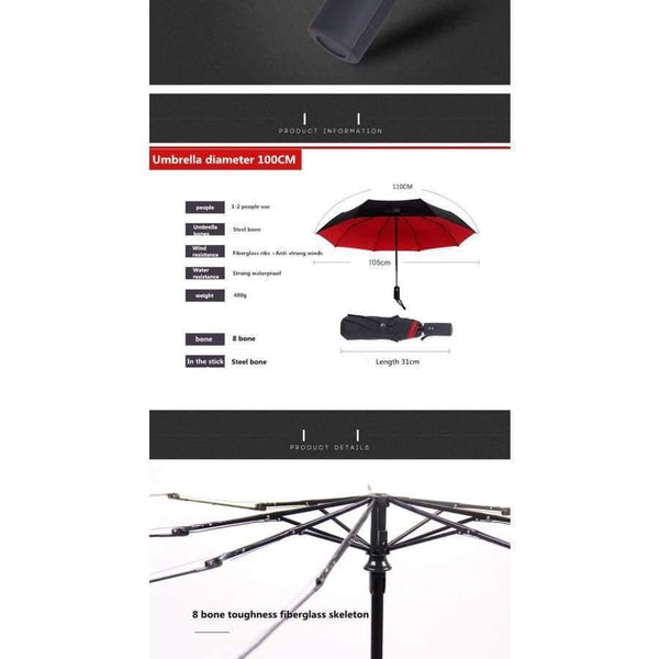 Planet Gates 4427light red / China New double layer three folding umbrella Anti-UV automatic umbrella rain women windproof sun women umbrella corporation