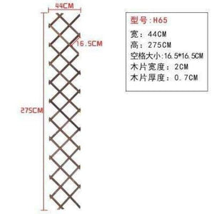 Planet Gates 44x275cm Expanding Wooden Garden Wall Fence Panel Plant Climb Trellis Support Decorative Garden Fence for Home Yard Garden Decoration