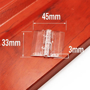 10Pcs 25X33mm 30X33mm 45x33mm 65x42mm  Plastic Folding Hinges Transparent Plexiglass Hinge Durable Clear Acrylic