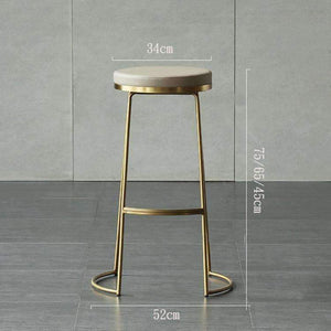 Planet Gates 45 cm / 65 cm / 75 cm Nordic bar stool bar chair creative coffee chair gold high stool simple dining chair wrought iron