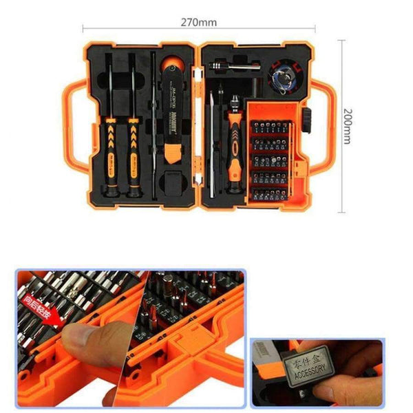Planet Gates 45 in 1 Disassembling Repair Tool Multi Bits Precision Screwdriver Set with Tweezers Suitable for PC / Phone / Laptop