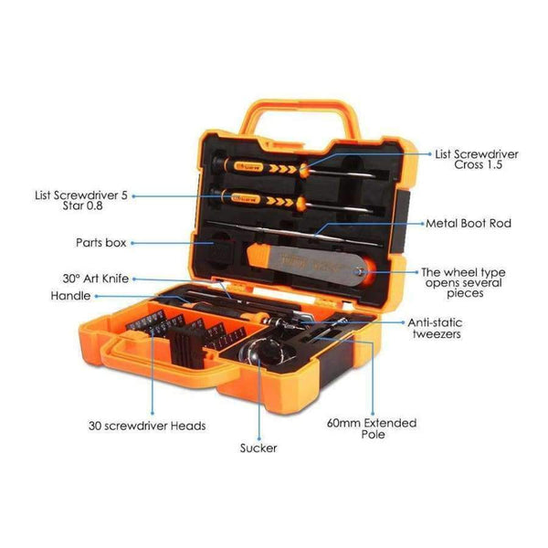 Planet Gates 45 in 1 Professional Phone Repair Tools Multi Bit Screwdriver Kit Spudger Tweezers Tools Box Tablets Mobile Phone Repair