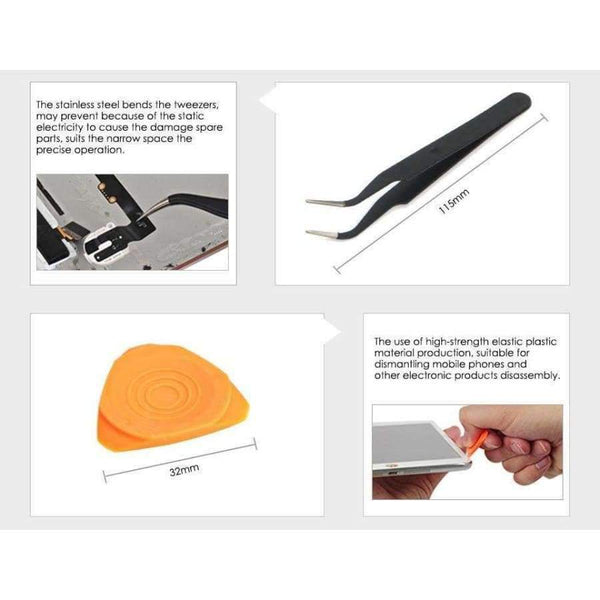 Planet Gates 45 in 1 Professional Phone Repair Tools Multi Bit Screwdriver Kit Spudger Tweezers Tools Box Tablets Mobile Phone Repair