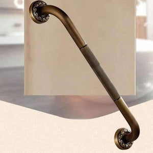 Planet Gates 45cm Grab Bar Antique Brass Carved Collection Double Cup Holder Bathroom Products Bathroom Accessories Creative Faucet Bathroom Hardware Set