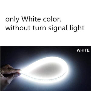 Planet Gates 45cm / White 2x Ultrafine Cars DRL LED Daytime Running Lights White Turn Signal Yellow Guide Strip for Headlight Assembly Drop Shipping